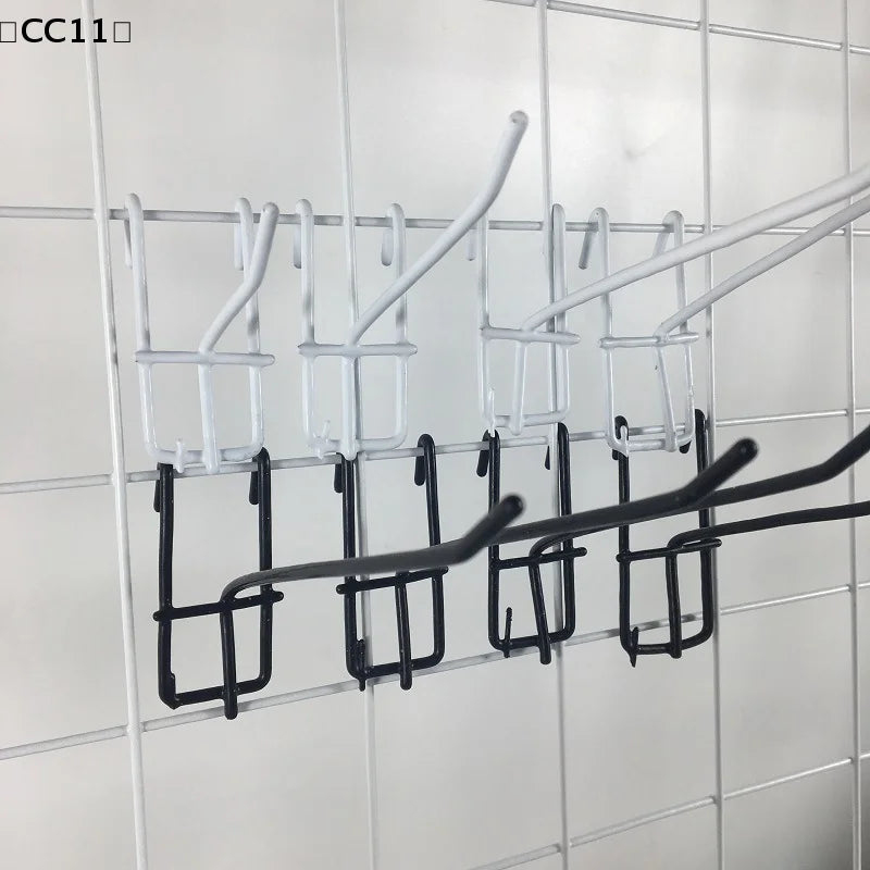 Iron Wire Mesh Panel Hooks – Multi-Size Grid Hanging Hooks Wire Mesh Hooks Qme