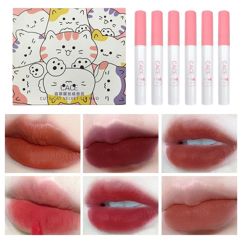 Matte Velvet Liquid Lipstick Set – 6pc Waterproof Lip Gloss Liquid Lipstick Set Qme 6pc Lipgloss Sets