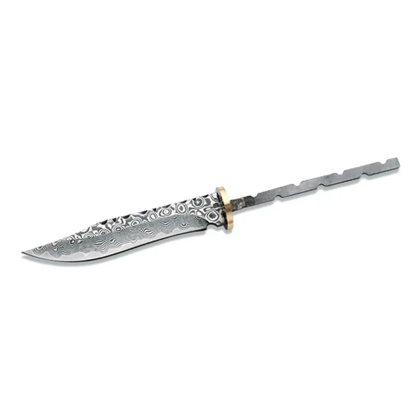 Swayboo 58HRC Damascus Steel DIY Knife Billet – Fixed Blade DIY Knife Billet Qst Knife