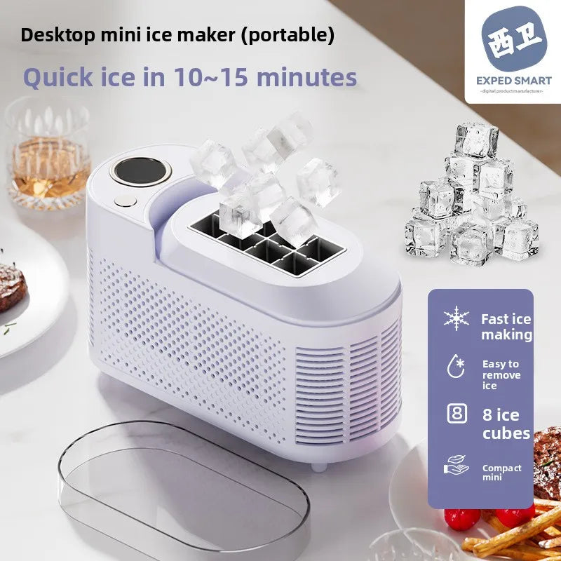 HAOYUNMA Mini Ice Maker – Portable Fast Cube Ice Machine Portable Ice Maker Qst