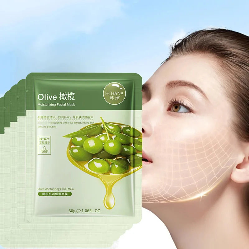 Olive & Glycerin Moisturizing Facial Mask | Daily Skin Care Moisturizing Face Mask Qme