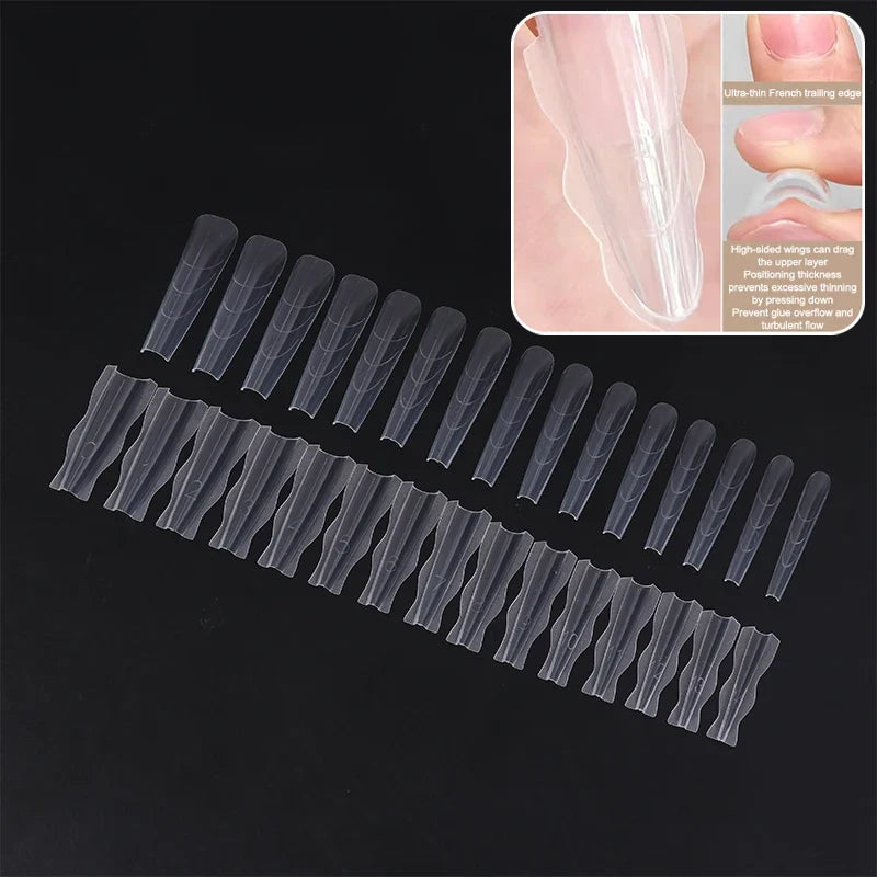 Sandwich Nail Extension Forms – 60 Pcs Dual Mold Tool Nail Extension Forms Qme