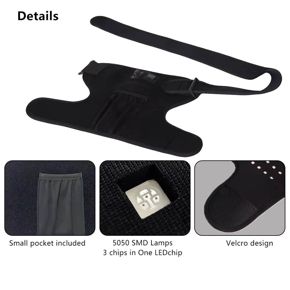 96 LED Red Light Therapy Shoulder Wrap 660nm 850nm Infrared Red Light Therapy Wrap Qst