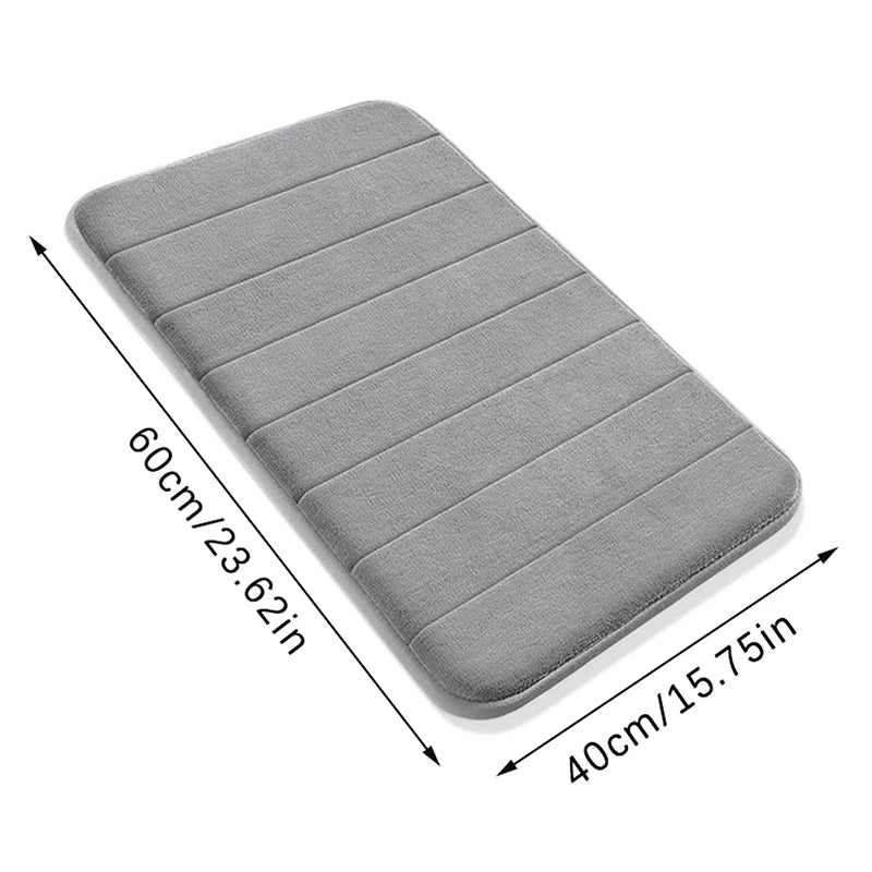 60x40cm Soft Anti-Slip Bathroom Mat – Quick Dry Bath Rug Bath Mat Qst