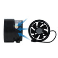 12V Black Duct Fan – Quiet 39dB Exhaust for Indoor & Outdoor Exhaust Duct Fan Qme Air inlet