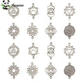 PandaHall 80pcs Tibetan Flower Chakra Alloy Charms for Jewelry Jewelry Making Charms Qme Default Title