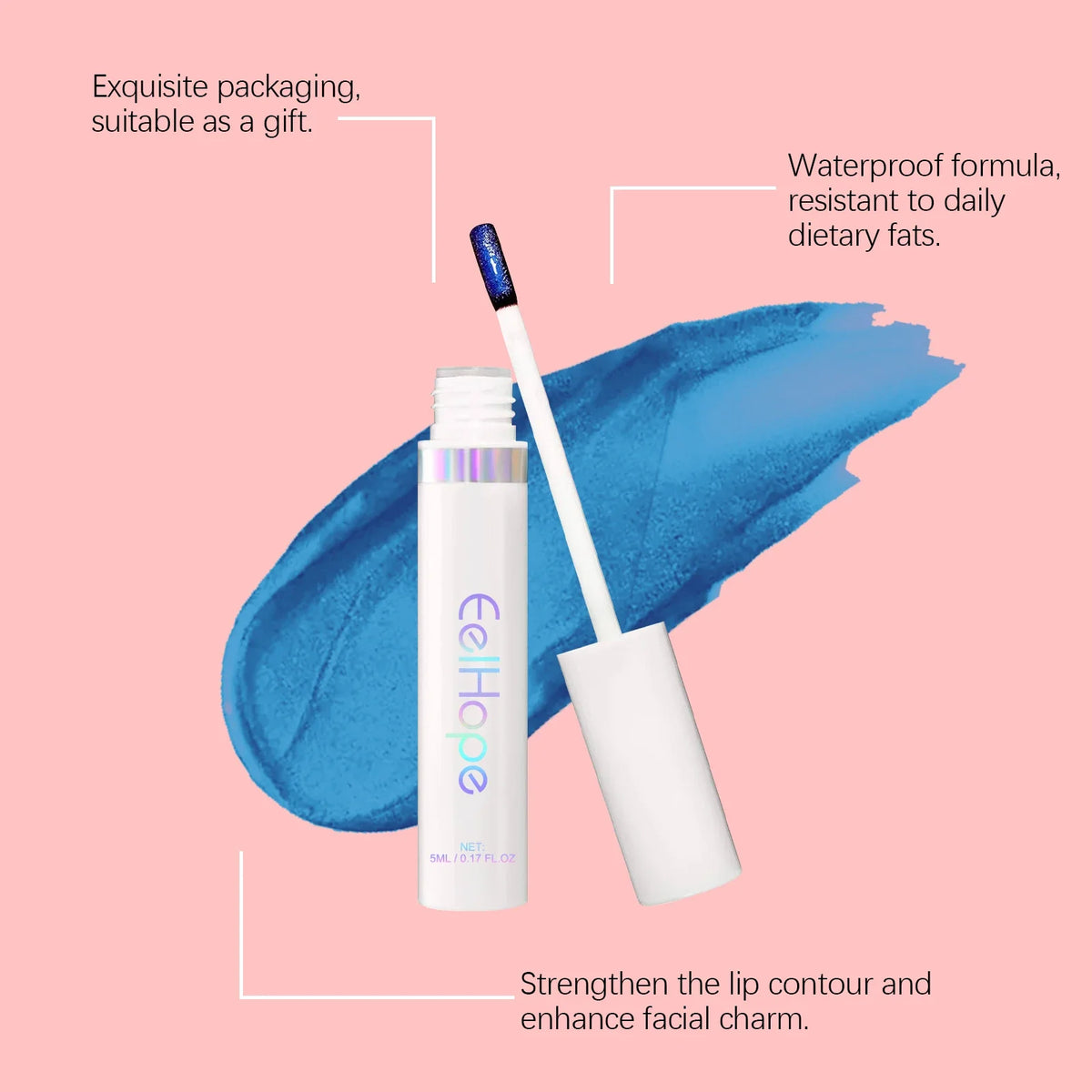 Tearable Lip Tattoo Tint & Gloss – Waterproof Long-Lasting Color Peel-Off Lip Tint Qme