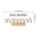 Acrylic Nail Shape Display Board with Wood Base & Mannequin Tips Nail Art Display Stand Qme one size