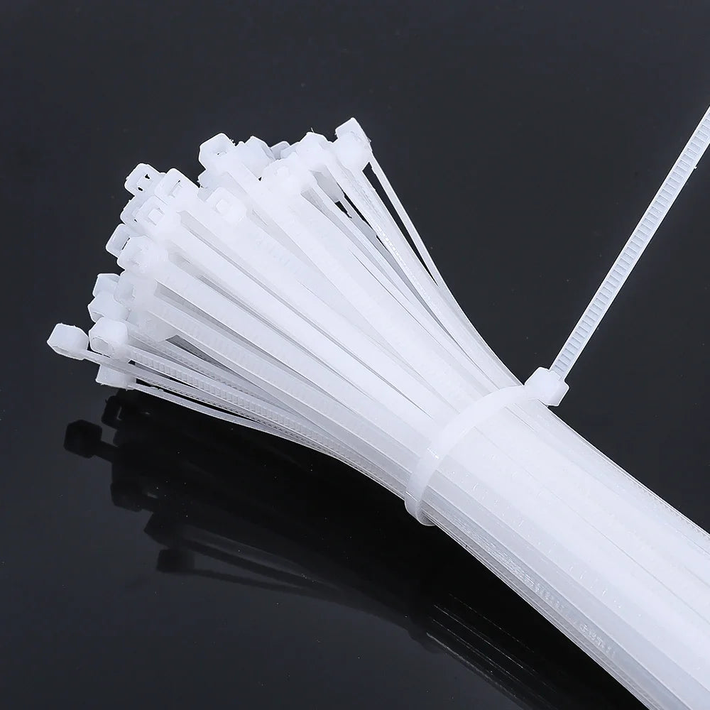 200-Pack Nylon Cable Ties – Reusable Self-Locking Cord Straps Nylon Cable Ties Qme