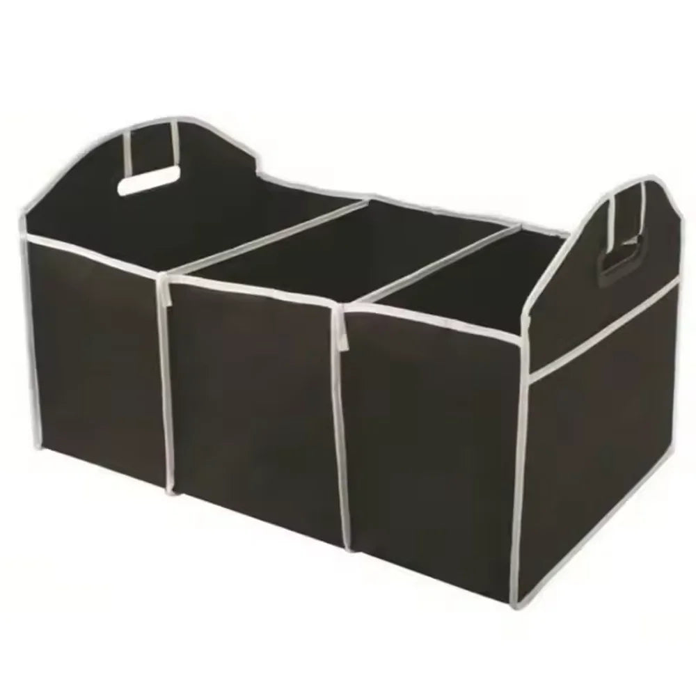 Foldable Car Trunk Organizer | Non-Woven Storage Box for SUV Car Trunk Organizer Qme Black