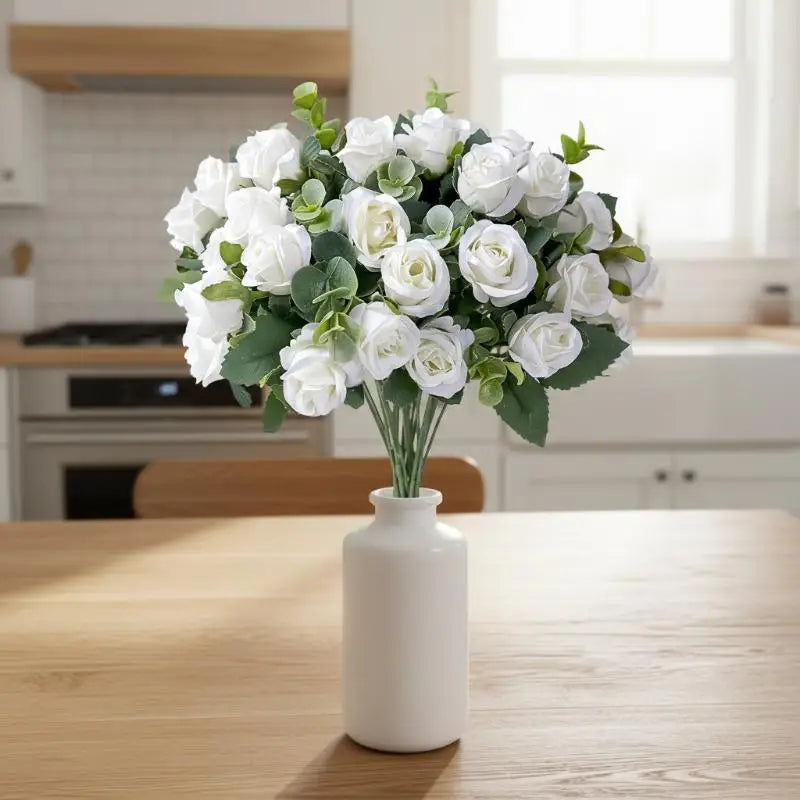 Artificial Silk Rose Bouquet – Wedding & Home Decor | 6 Colors Artificial Flower Bouquet Qme
