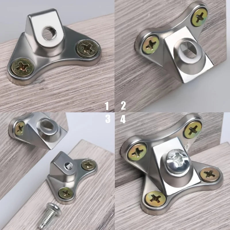 Zinc Alloy Butterfly Angle Brackets 6 Sets with Screws Angle Bracket Hardware Qme