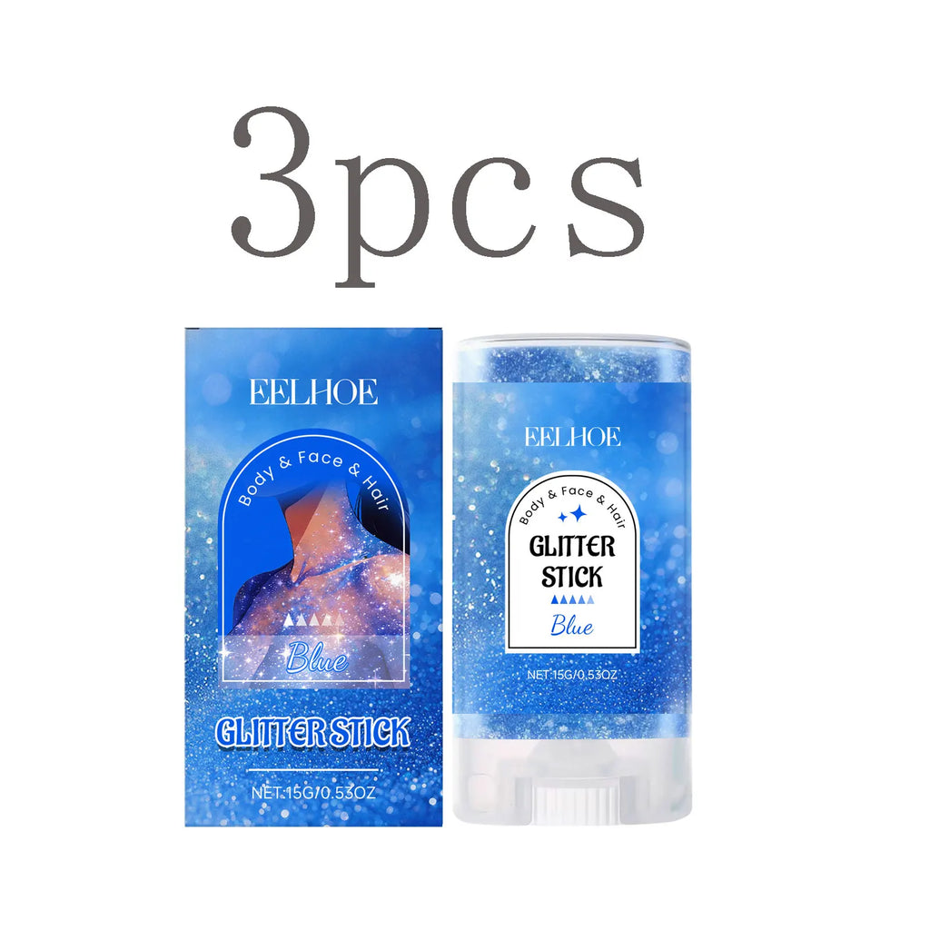 Blue Mermaid Body Glitter Stick – Face & Body Shimmer Body Glitter Stick Qst 3pcs