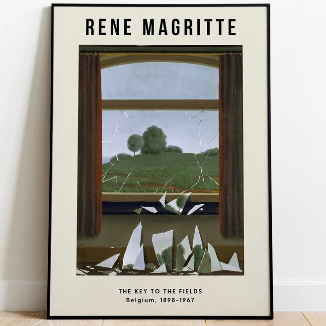 Magritte Surrealism Canvas Wall Art – Modern Nordic Poster Print Canvas Wall Art Qst K 20X25cm No Framed