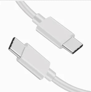 120W Double Elbow USB-C Fast Charging Cable – Nylon Braided USB-C Charging Cable Qme no elbow White 2m