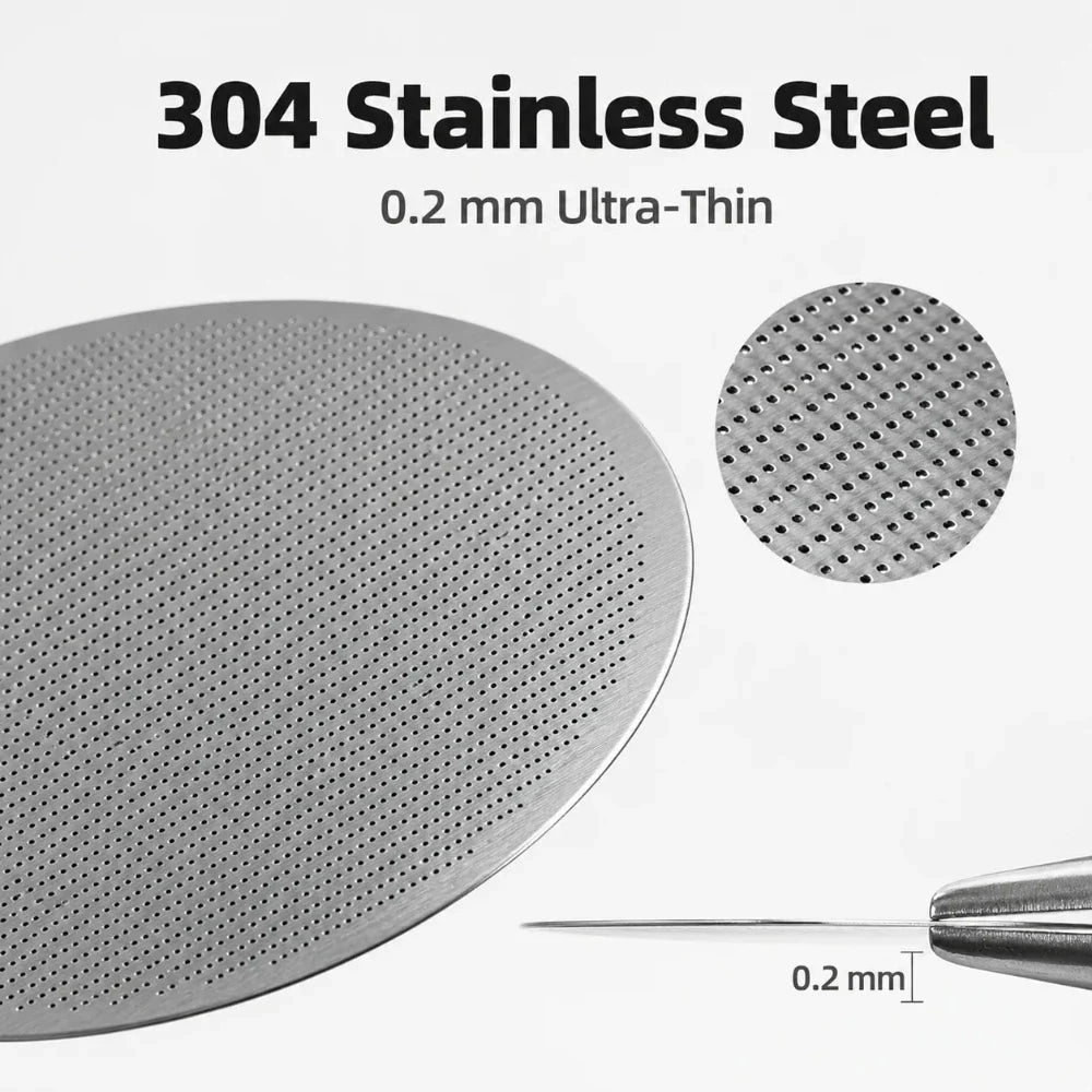 Stainless Steel Espresso Puck Screen Filter 51 53 58.5mm Espresso Puck Screen Qme