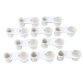 Double Nozzle Pet Water Bottle Drinker for Birds & Small Animals Pet Water Drinker Qme 10Pcs White