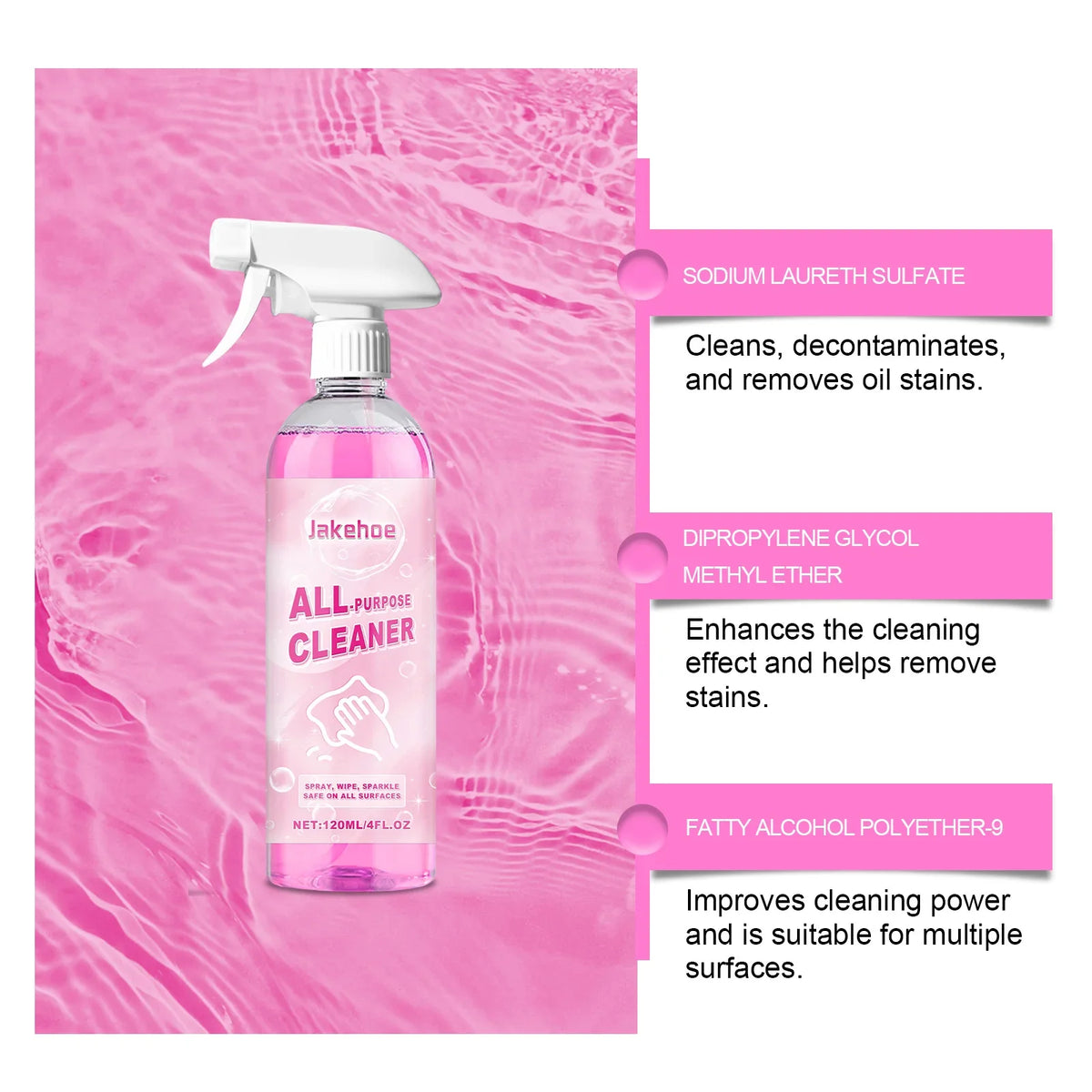 Multi-Functional All-in-One Household Cleaner – 3 Scents Household Cleaner Qme