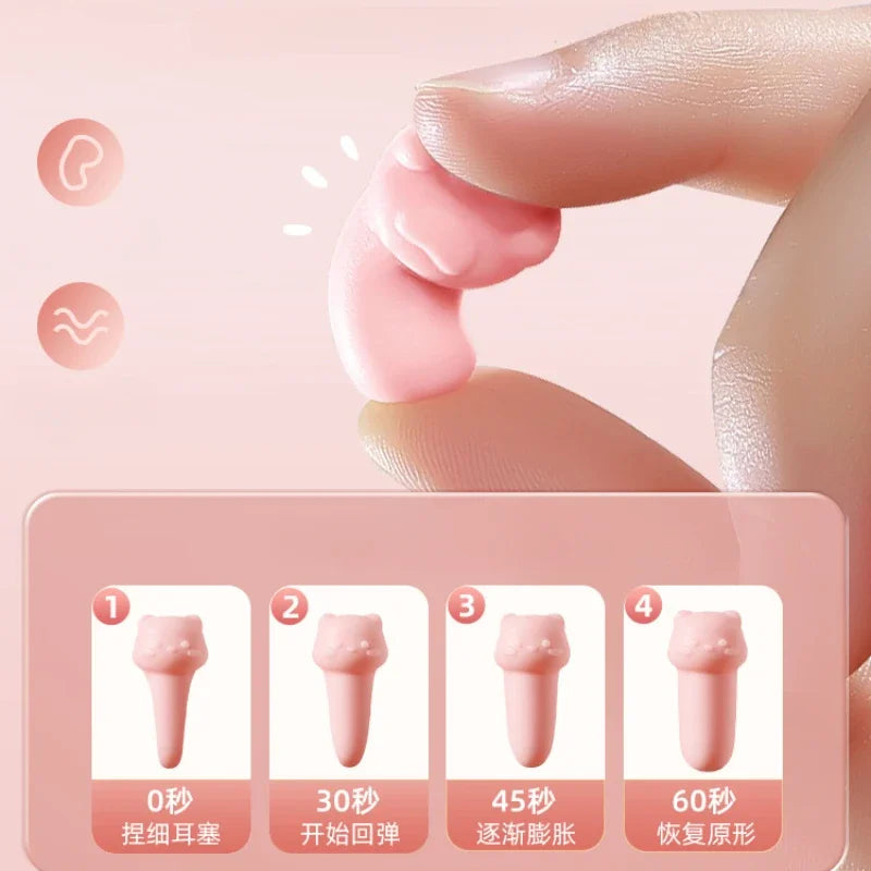 Animal Shaped Sleep Earplugs – Soft Noise Reducing Foam Sleep Earplugs Qme