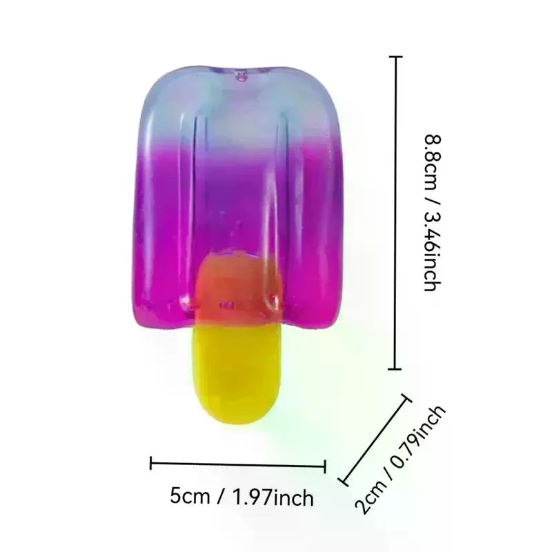 Simulated Ice Cream Squeeze Sensory Fidget Toy – 6 Colors Novelty Fidget Toy Qme