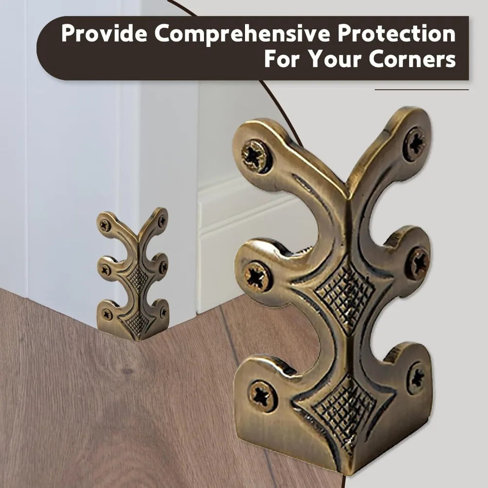 Solid Metal Skirting Board Corner Covers | 10 Pack, 4 Colors Corner Protective Cover Qme