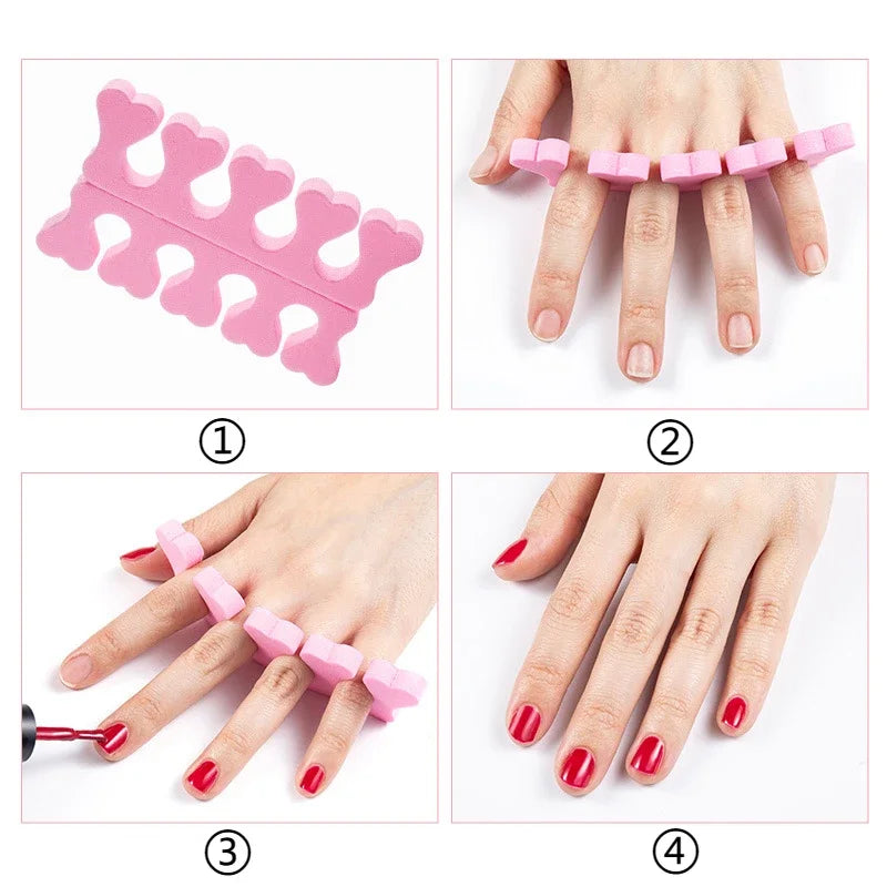 100-Pack Sponge Toe Separators for Nail Art & Pedicure Toe Separators Qme