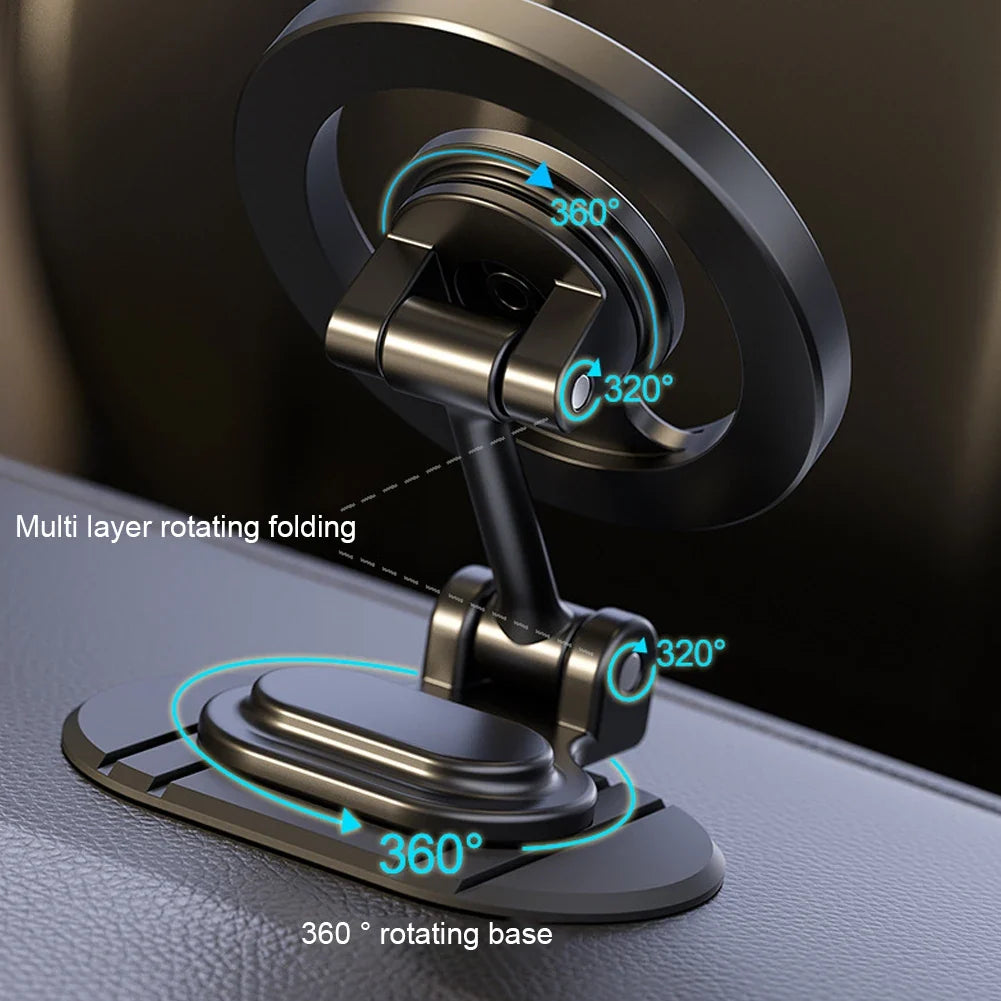 Magnetic Car Phone Mount – 360° Rotation Foldable Holder Car Phone Mount Qme