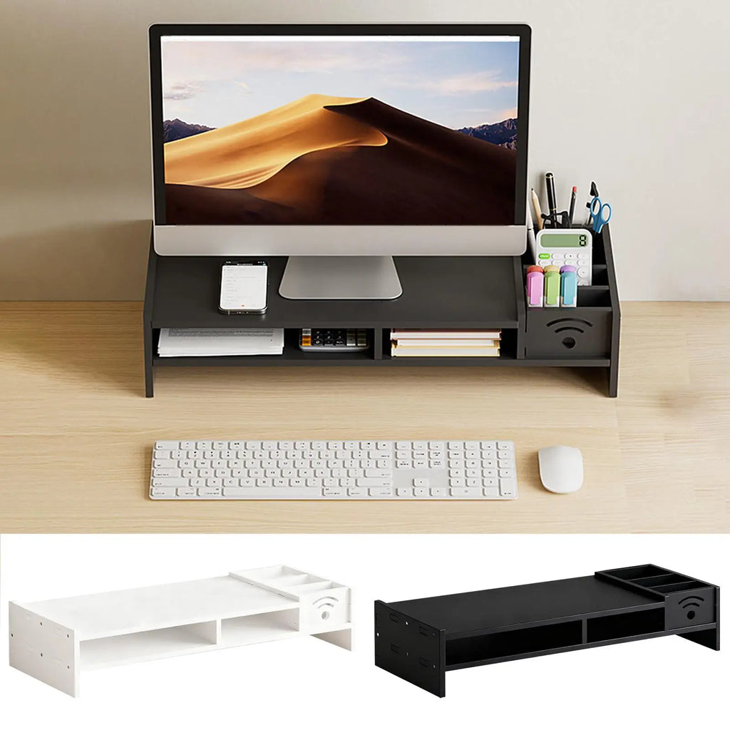 2-Tier Desk Monitor Stand & Organizer – 4.3" Riser Monitor Stand Riser Qst