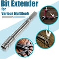 Multitool Bit Driver Extender – Extension Rod with Flat Handle Bit Driver Extender Qme Silver Grey