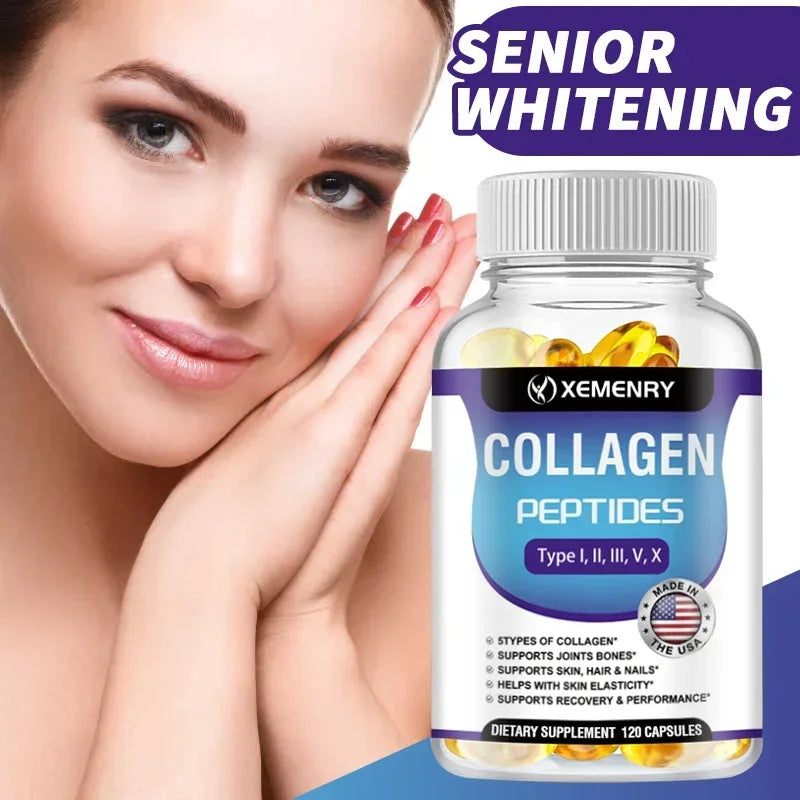 Premium Collagen Peptide Complex – Type I II III V Capsules Collagen Supplement Qst