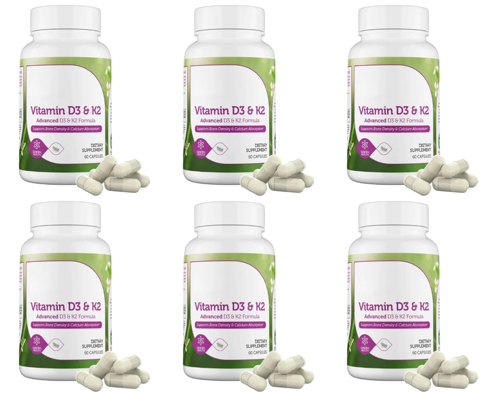 Googeer Advanced D3 & K2 Daily Supplement – 60 Capsules Vitamin Supplement Qst 6bottles 360capsules