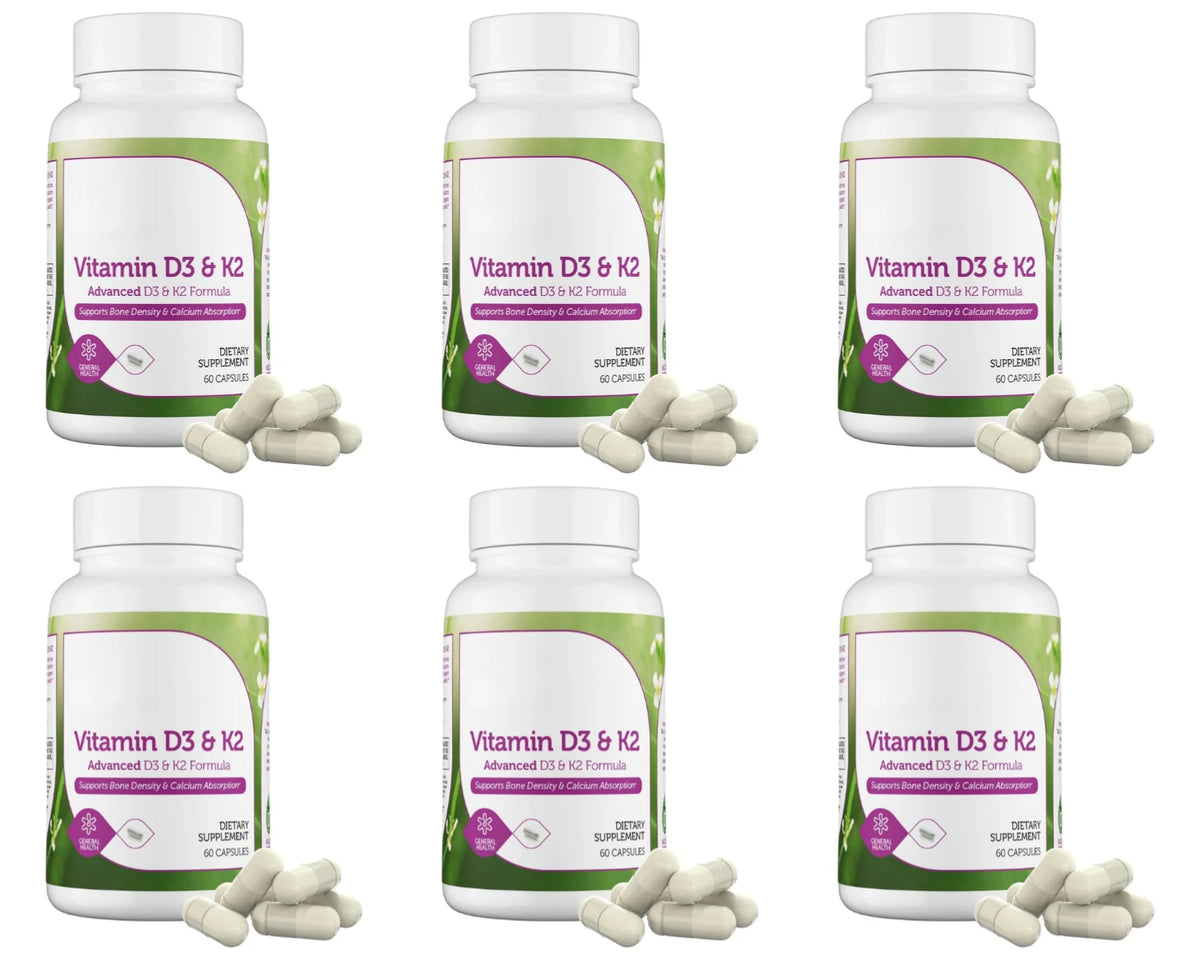 Googeer Advanced D3 & K2 Daily Supplement – 60 Capsules Vitamin Supplement Qst 6bottles 360capsules