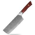 Xituo 7" Nakiri Knife – Damascus Steel & Rosewood Handle Nakiri Kitchen Knife Qst Nakiri Knife