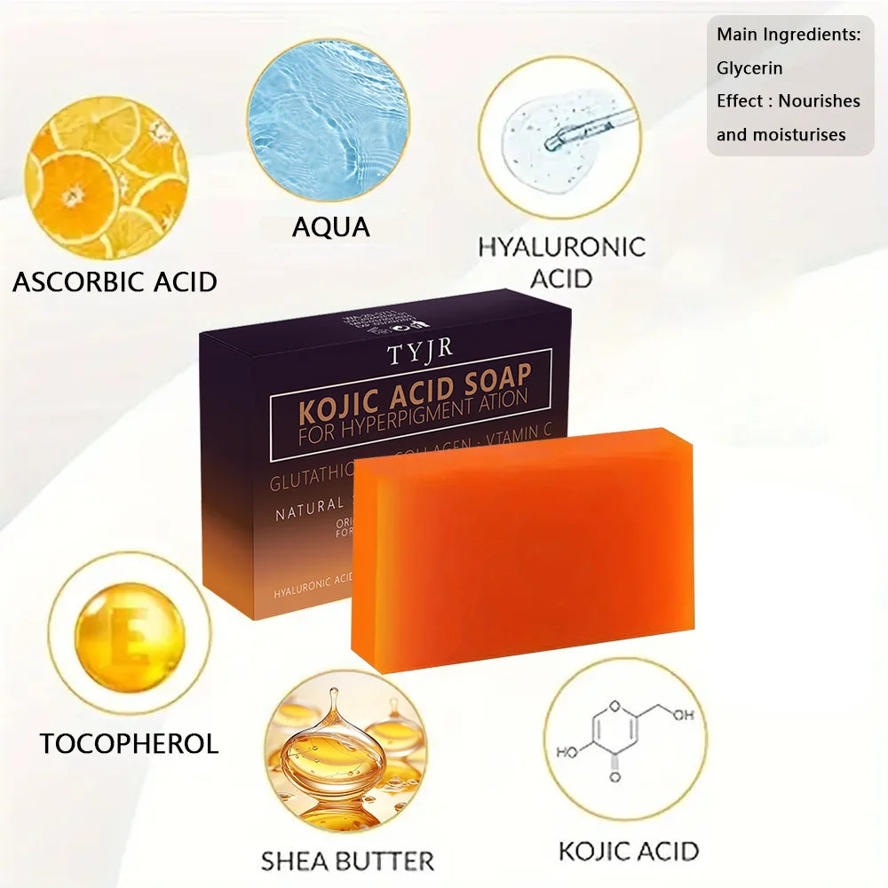 Turmeric Kojic Acid Handmade Soap – Deep Cleanse & Brighten Brightening Bar Soap Qme