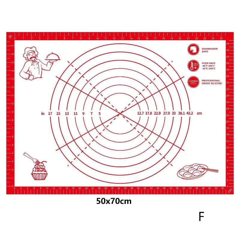 Silicone Baking Mat & Kneading Pad – Non-Stick Dough Mat Silicone Baking Mat Qme F
