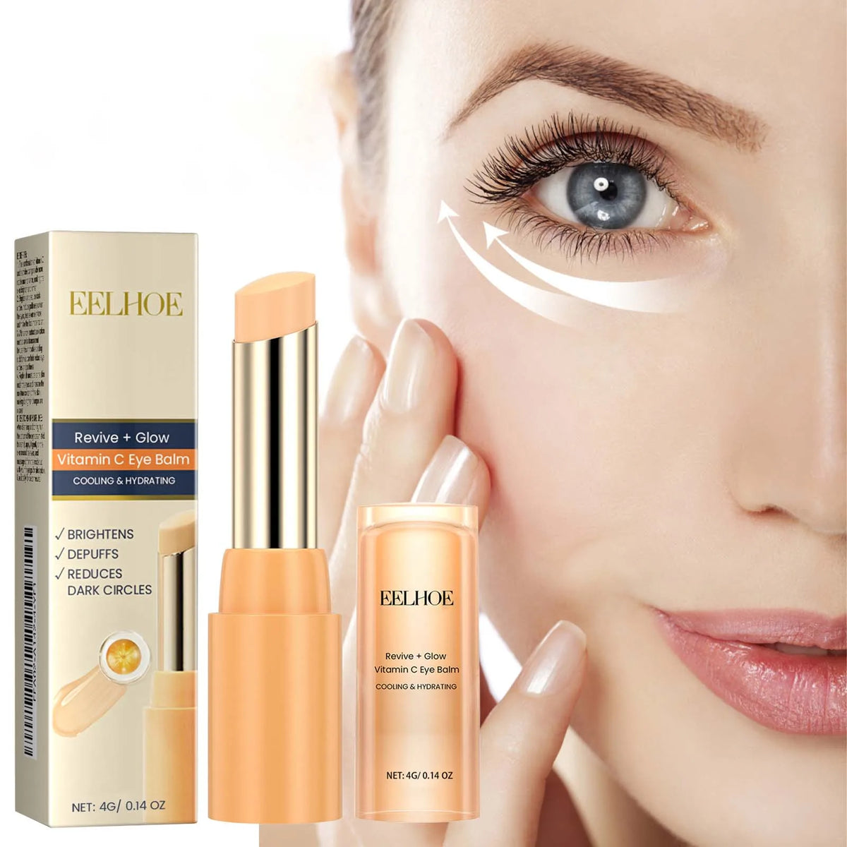 Vitamin C Eye Balm Stick – Moisturizing & Brightening | Qme Eye Cream Stick Qme Default Title
