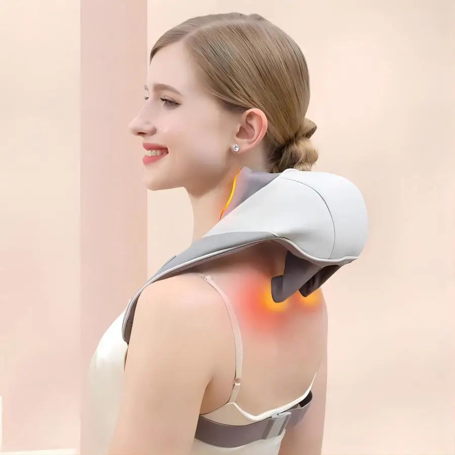 VIMYSHOW 6D Wireless Neck & Shoulder Massager with Heat Neck Shoulder Massager Qst