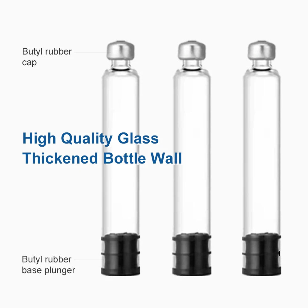 3ml Glass Pen Cartridges 10–100 Pack | V1 & V2 Compatible Glass Pen Cartridges Qst