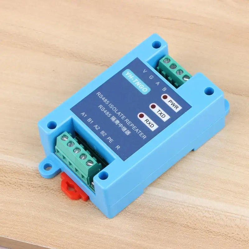 2-Channel RS485 Isolation Repeater Hub 12–36V Anti-Interference RS485 Repeater Hub Qme