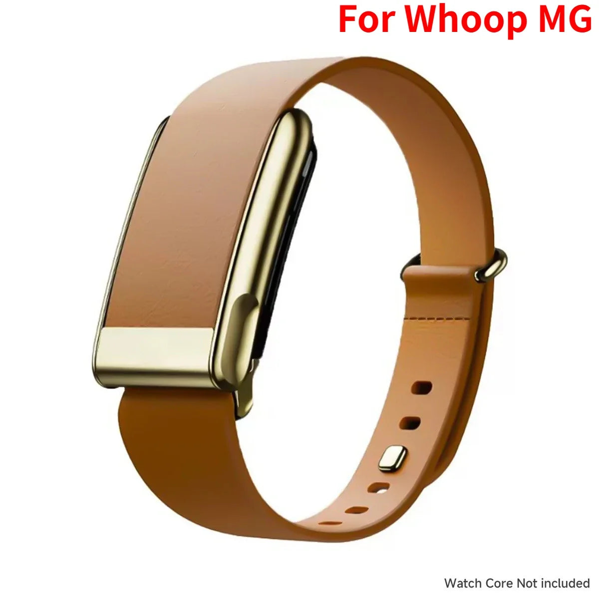 WHOOP 5.0 Leather Slim Fitness Band – Soft & Breathable Strap Fitness Tracker Band Qme ForWhoop 5.0MG-Brown Olny Band No Sensor