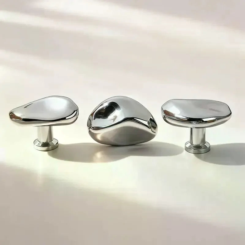 Bright Silver Metal Cabinet Drawer Handle – 39mm Single Hole Cabinet Drawer Handle Qme
