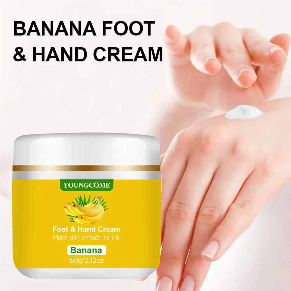 YOUNGCOME Banana Hand & Foot Cream – Moisturizing Heel Repair Foot & Hand Cream Qst