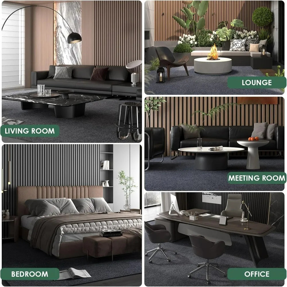Self-Adhesive Area Rug Tiles | Thick Soundproof Carpet Squares Carpet Tiles Qme