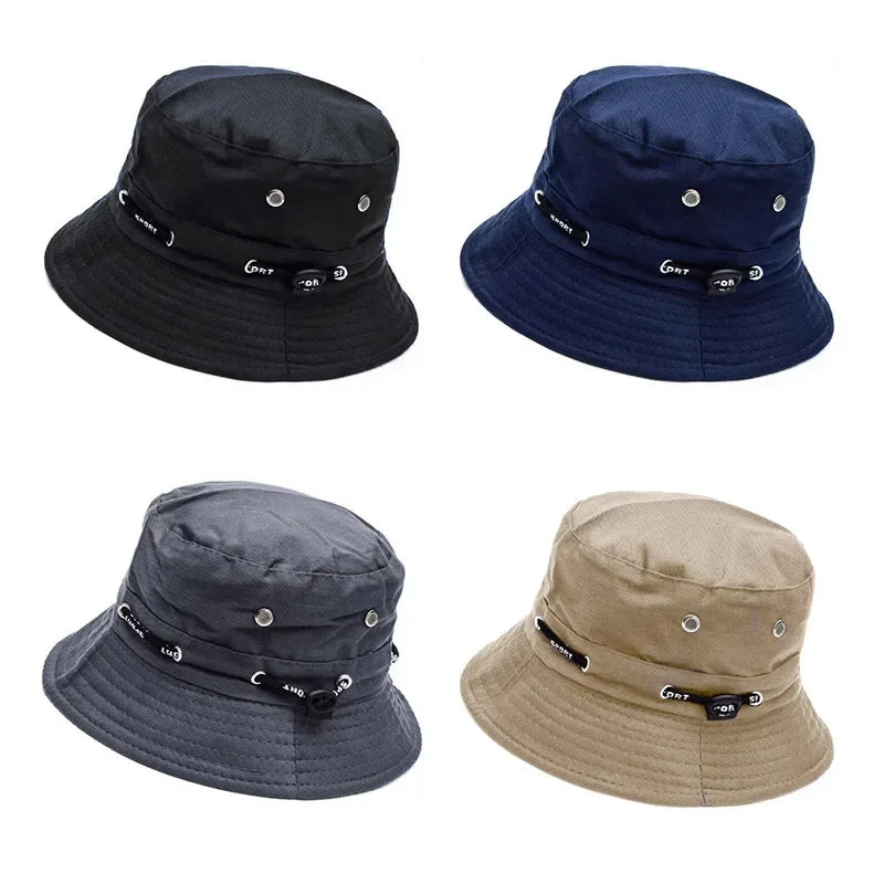 Stringed Panama Bucket Hat – Breathable Sun Hat for Men & Women Bucket Hat Qme