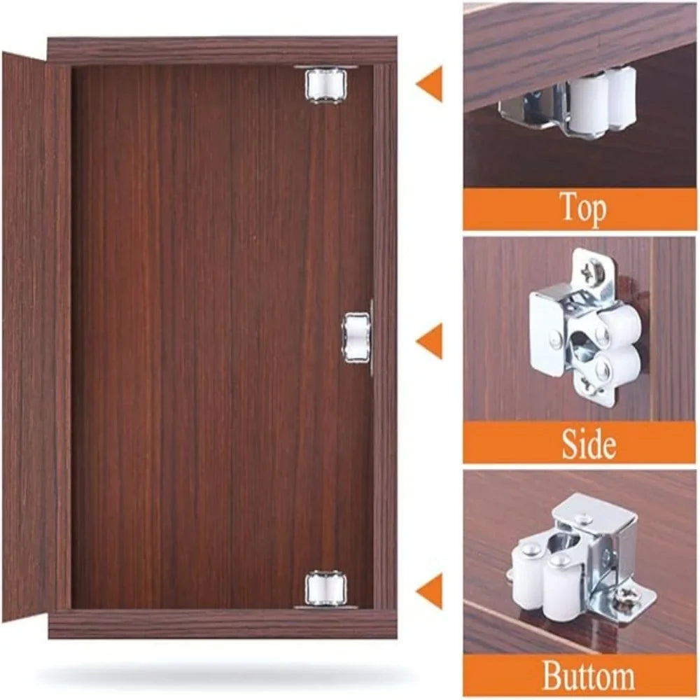 10-Pack Stainless Steel Vintage Press Door Latch Wardrobe Buckle Door Latch Hardware Qme