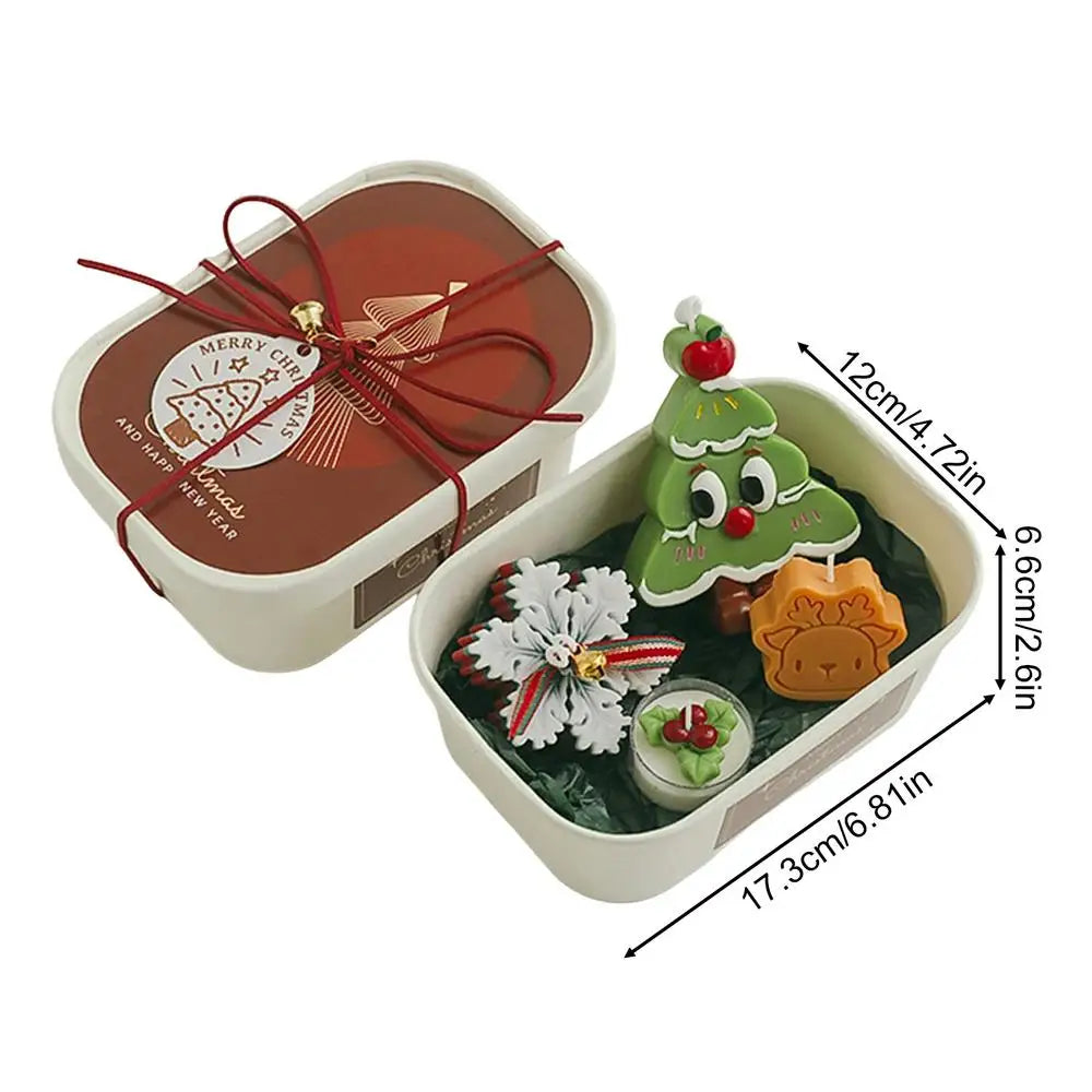 Christmas Tree Scented Candle | Soy & Paraffin Wax Aromatherapy Scented Candle Qme Red China Mainland