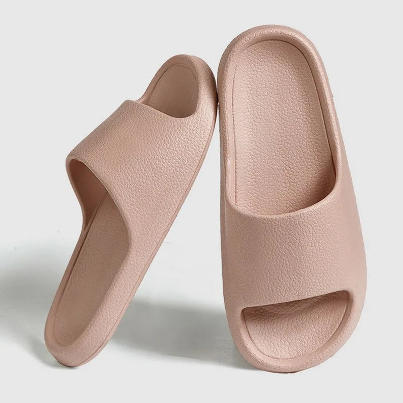 Women's Platform Cloud Slippers – EVA Soft Slide Sandals Platform Slide Slippers Qme B-Pink 38-39