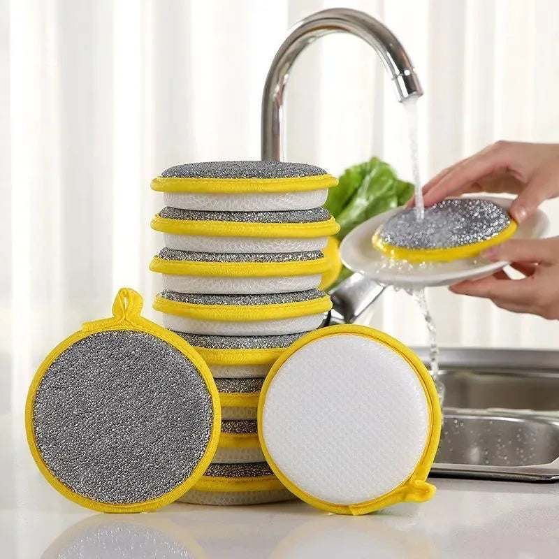 Double-Sided Dishwashing Sponge Scouring Pads – Set of 5 Sponge Scouring Pad Qme