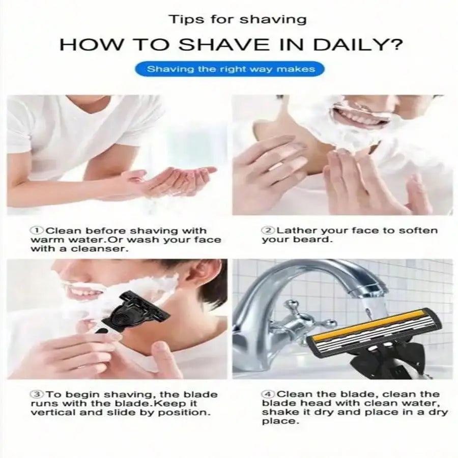 Manual Triple Blade Safety Razor Replacement Blades – 3 Pack Razor Replacement Blades Qme