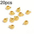 20pcs Spring Stopper Beads Metal Cord Lock Clasps – Jewelry Jewelry Making Clasp Qme Golden 20pcs
